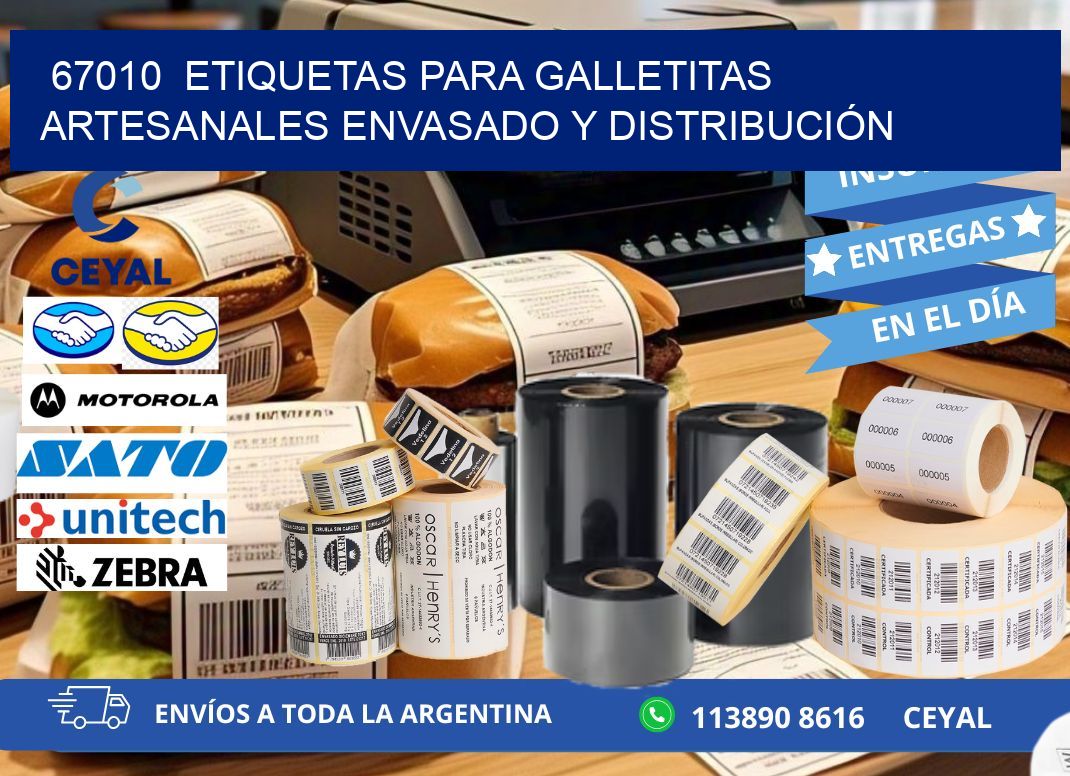 67010  ETIQUETAS PARA GALLETITAS ARTESANALES ENVASADO Y DISTRIBUCIÓN
