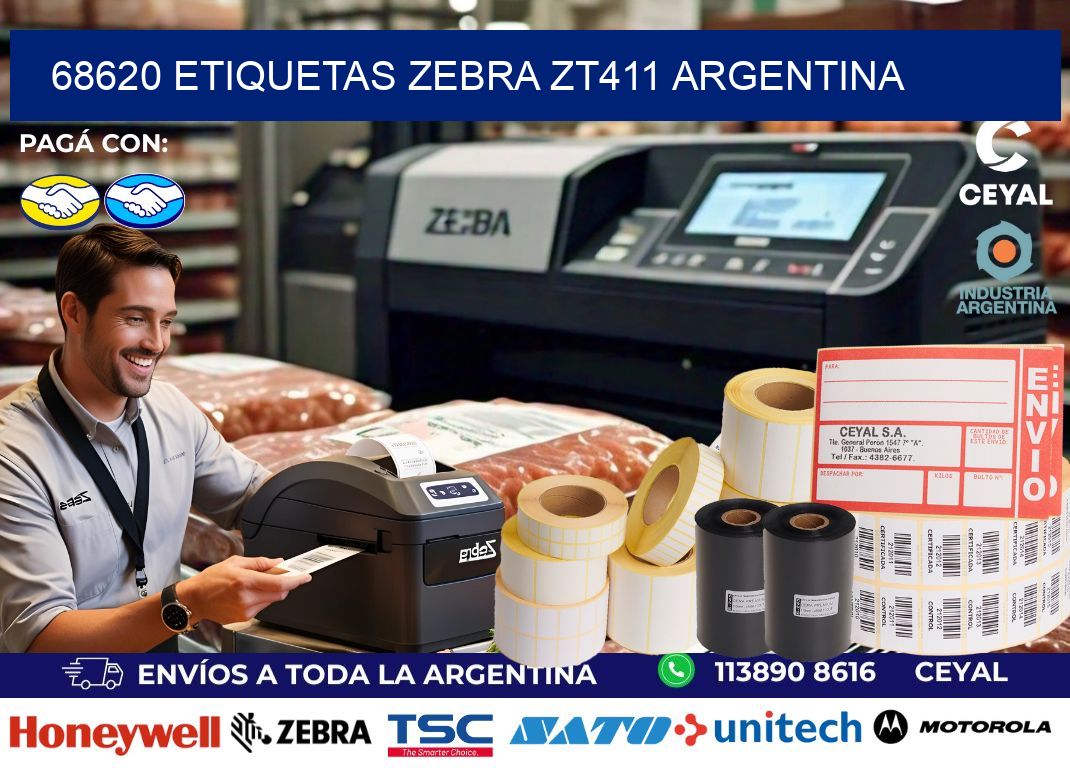 68620 etiquetas zebra zt411 argentina