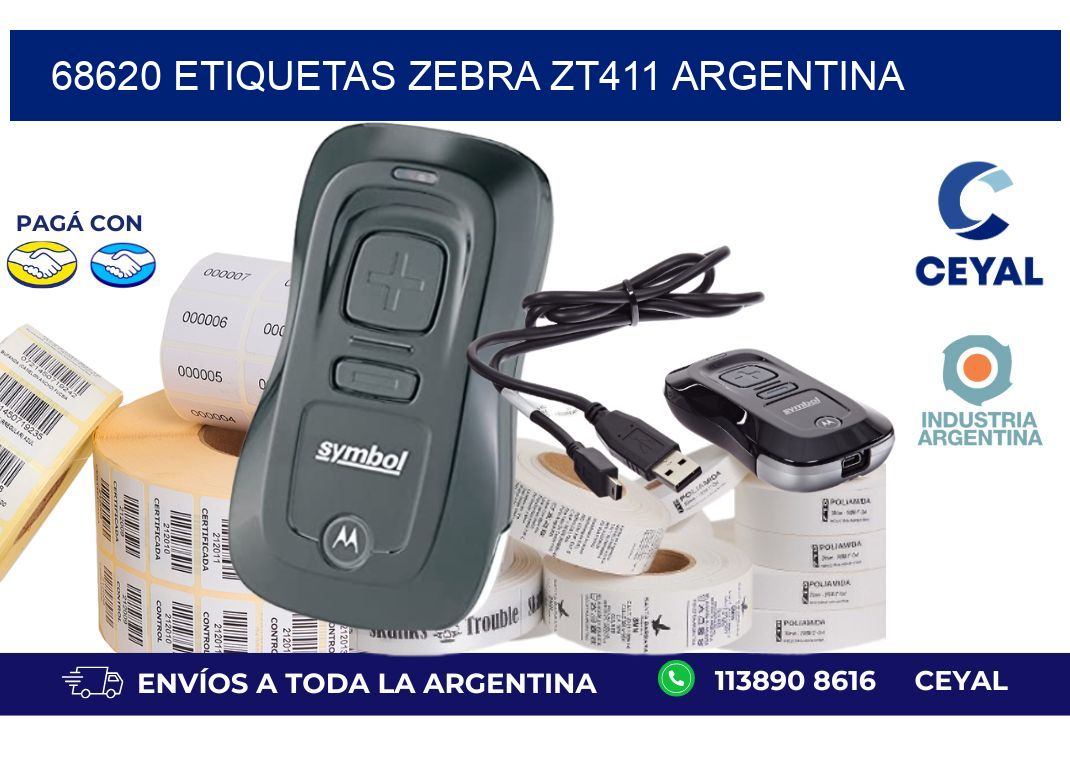 68620 etiquetas zebra zt411 argentina