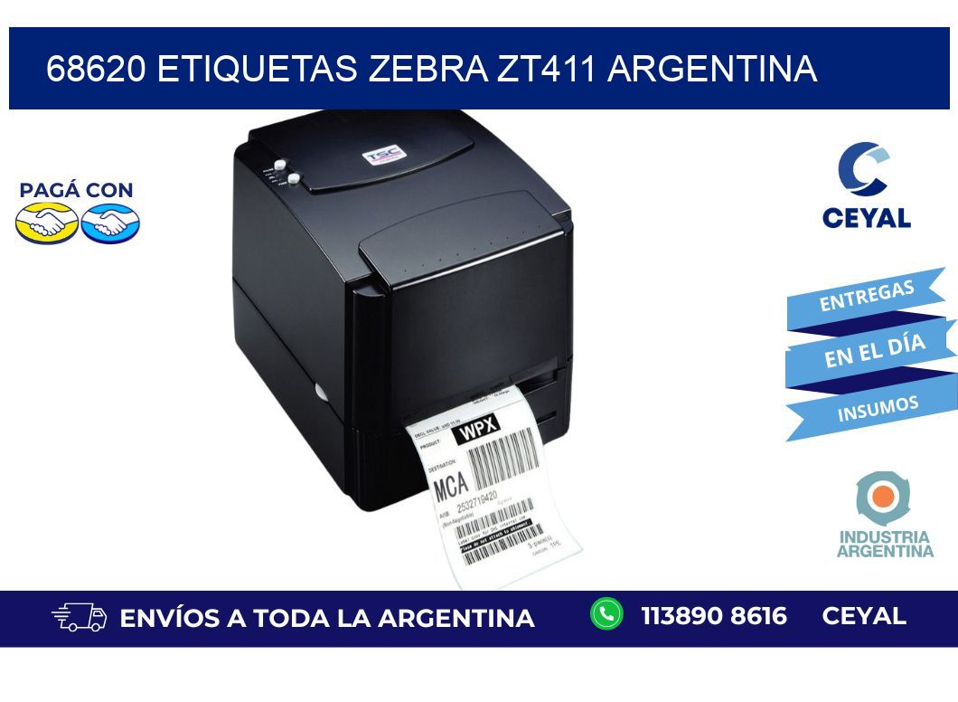 68620 etiquetas zebra zt411 argentina