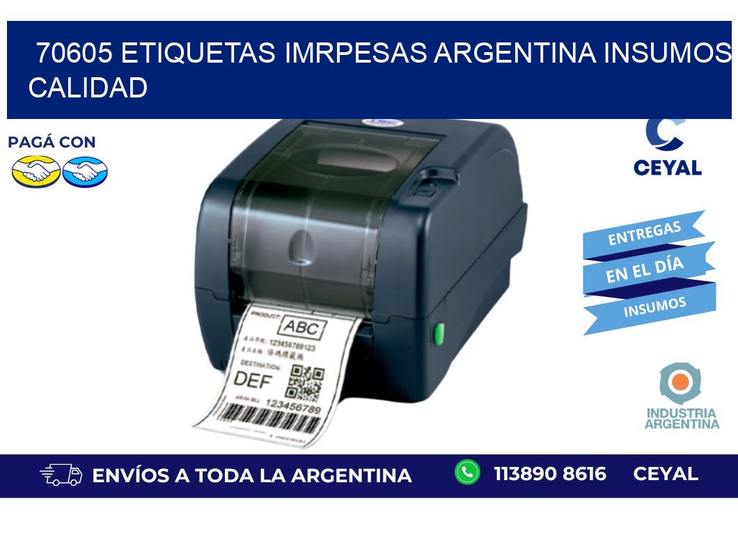 70605 etiquetas imrpesas argentina INSUMOS CALIDAD