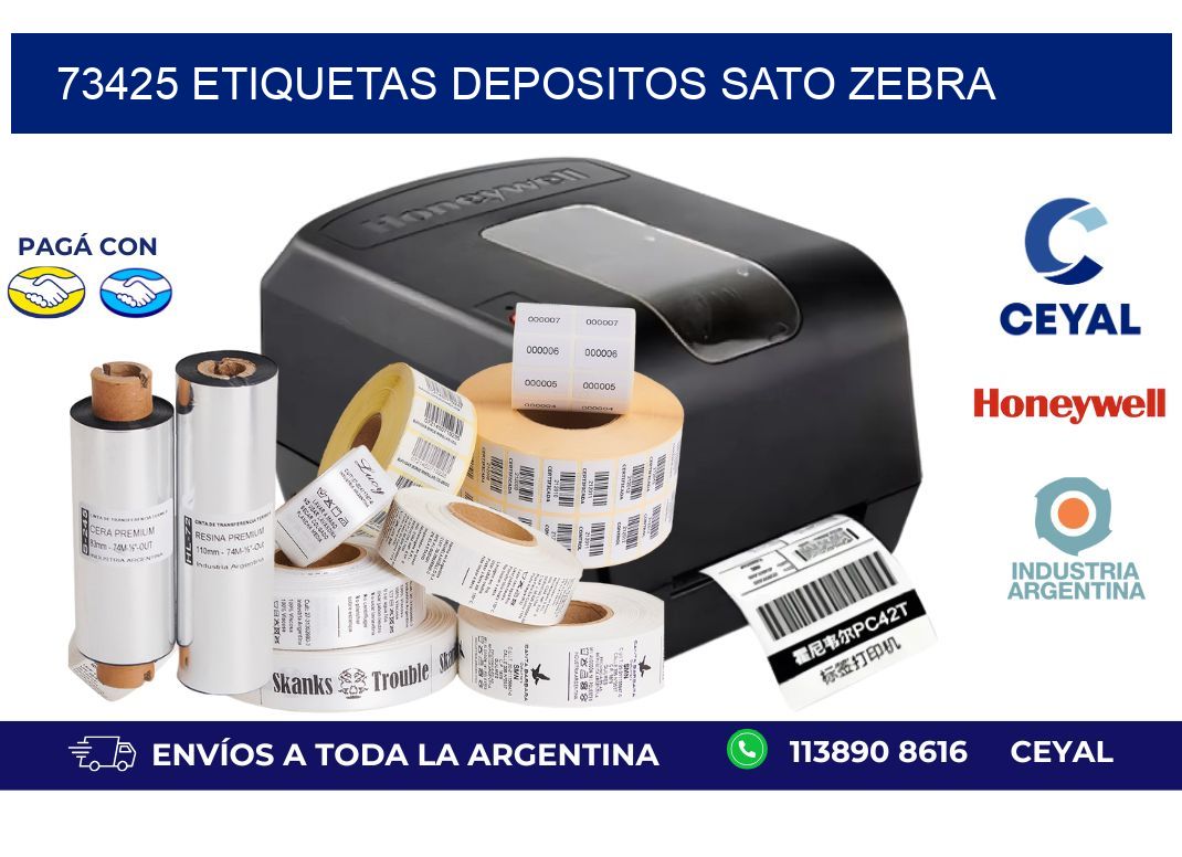 73425 ETIQUETAS DEPOSITOS SATO ZEBRA