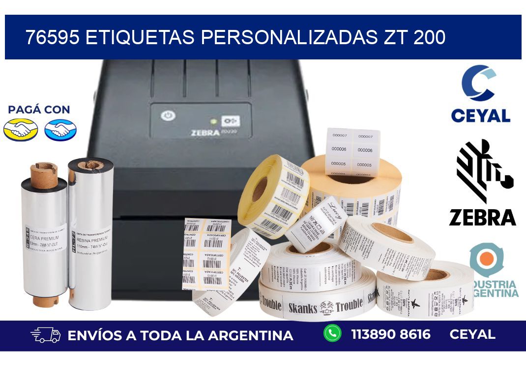 76595 ETIQUETAS PERSONALIZADAS ZT 200