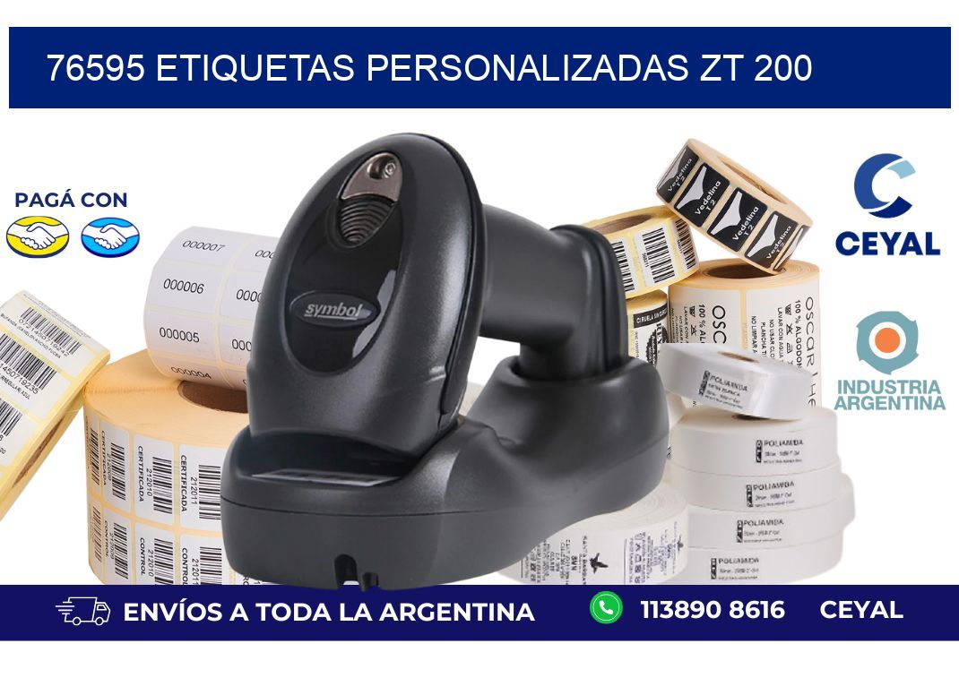 76595 ETIQUETAS PERSONALIZADAS ZT 200