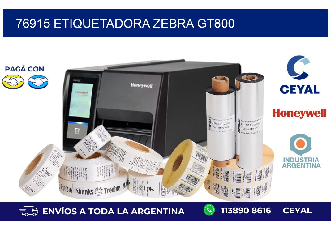76915 ETIQUETADORA ZEBRA GT800