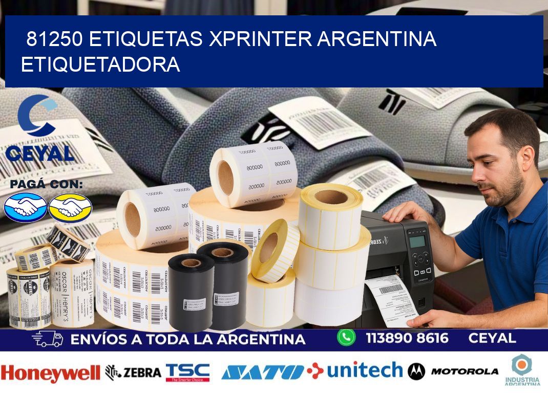 81250 etiquetas xprinter argentina ETIQUETADORA