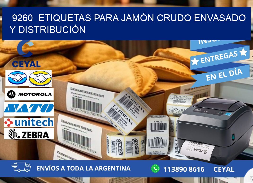 9260  ETIQUETAS PARA JAMÓN CRUDO ENVASADO Y DISTRIBUCIÓN