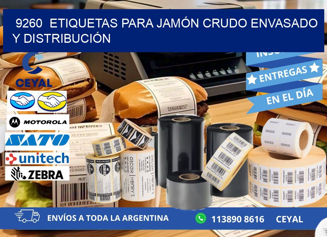 9260  ETIQUETAS PARA JAMÓN CRUDO ENVASADO Y DISTRIBUCIÓN