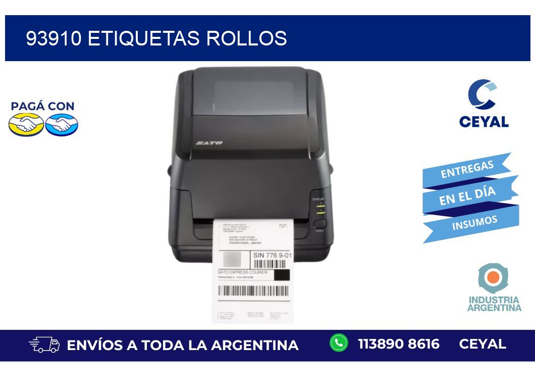93910 ETIQUETAS ROLLOS