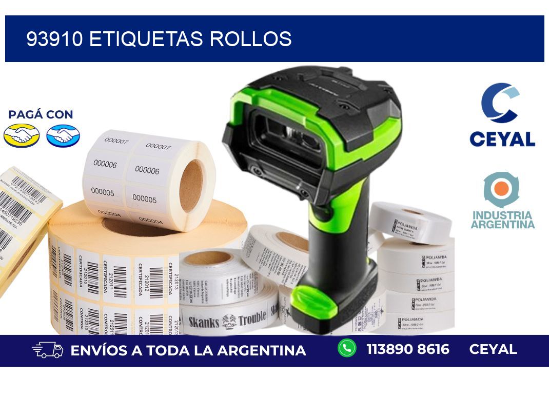 93910 ETIQUETAS ROLLOS