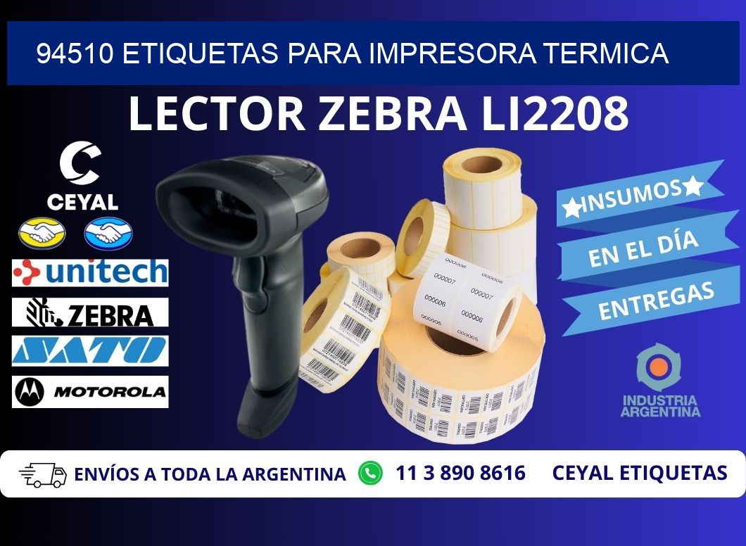 94510 ETIQUETAS PARA IMPRESORA TERMICA