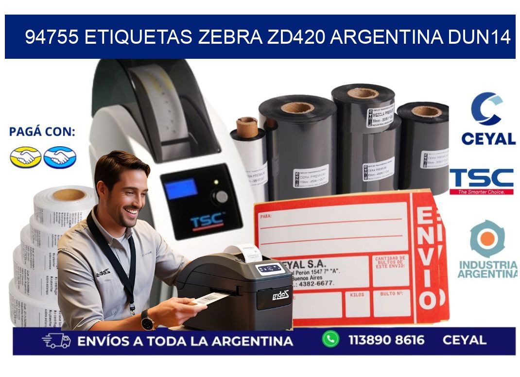 94755 etiquetas zebra zd420 argentina DUN14