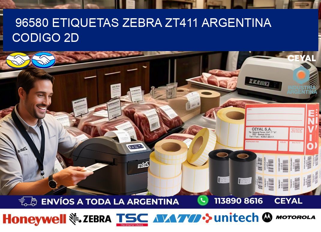 96580 etiquetas zebra zt411 argentina CODIGO 2D