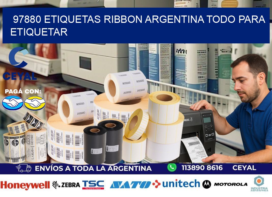 97880 etiquetas ribbon argentina TODO PARA ETIQUETAR