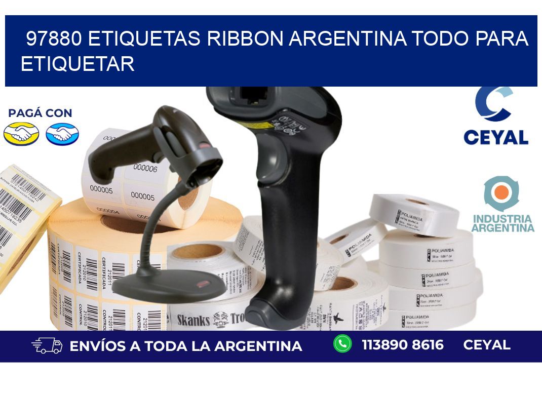 97880 etiquetas ribbon argentina TODO PARA ETIQUETAR