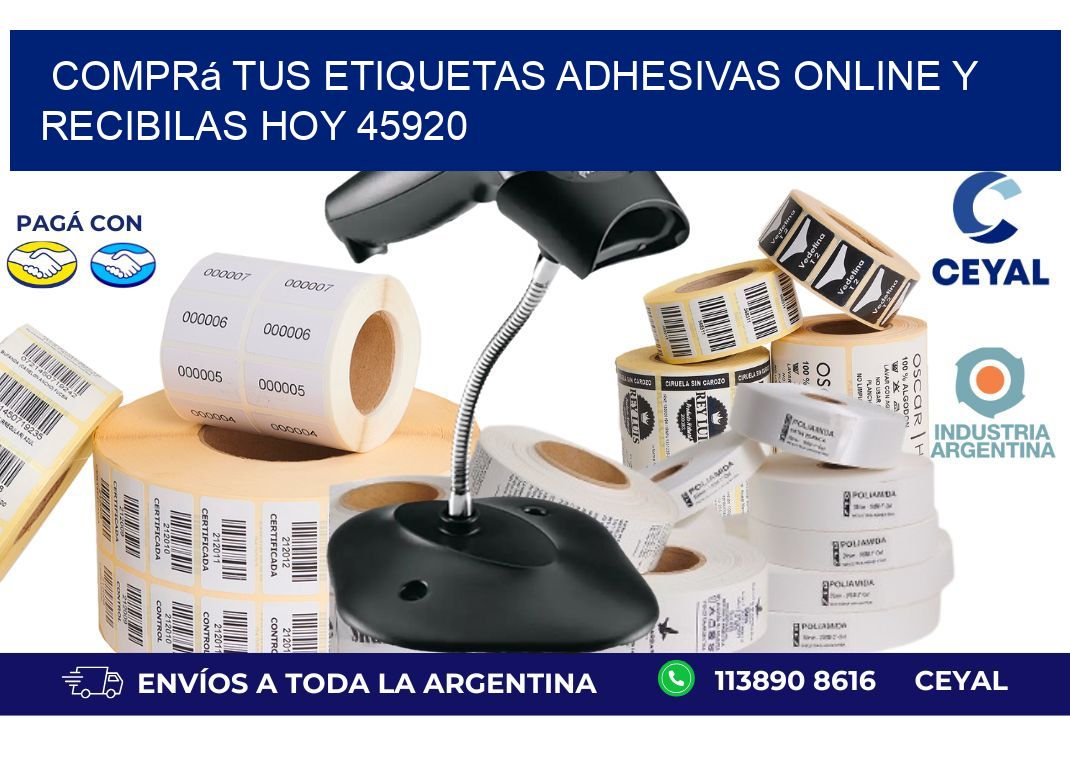 Comprá tus Etiquetas Adhesivas Online y Recibilas Hoy 45920
