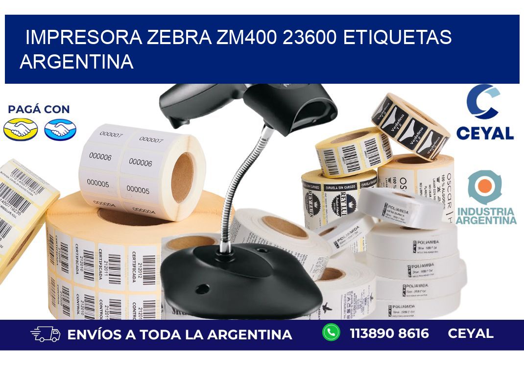 Impresora zebra zm400 23600 etiquetas argentina