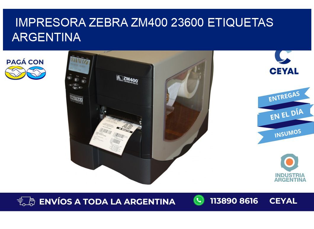 Impresora zebra zm400 23600 etiquetas argentina