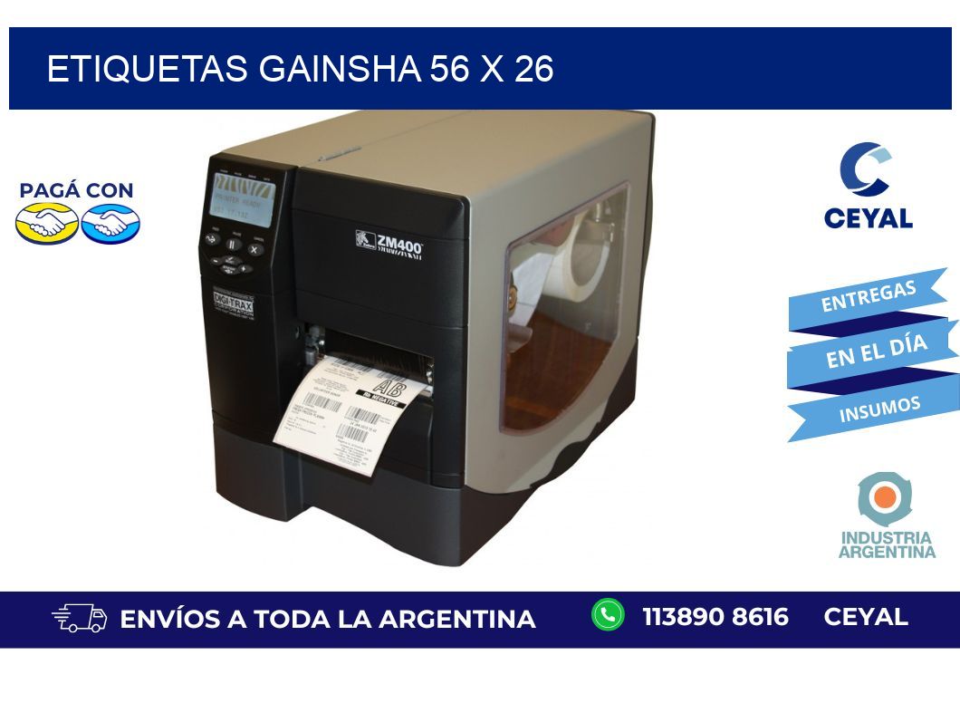 etiquetas gainsha 56 x 26