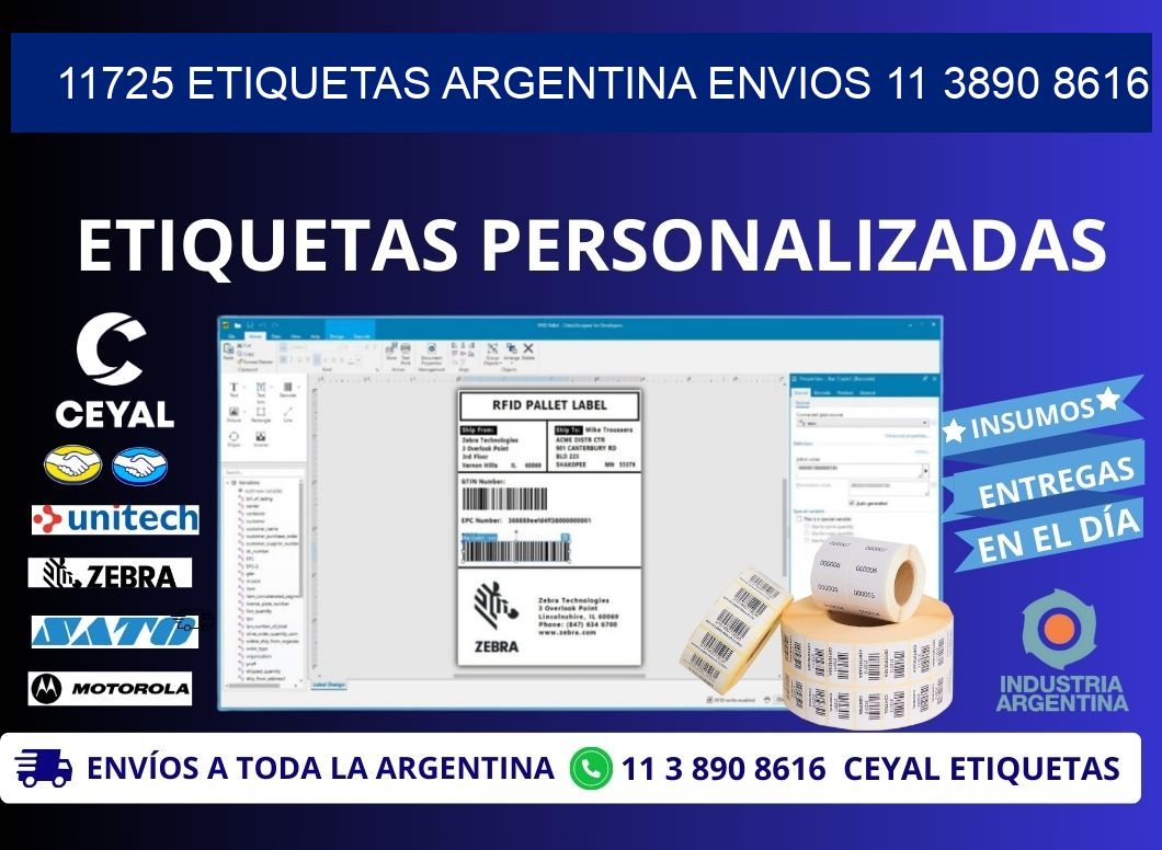 11725 ETIQUETAS ARGENTINA ENVIOS 11 3890 8616