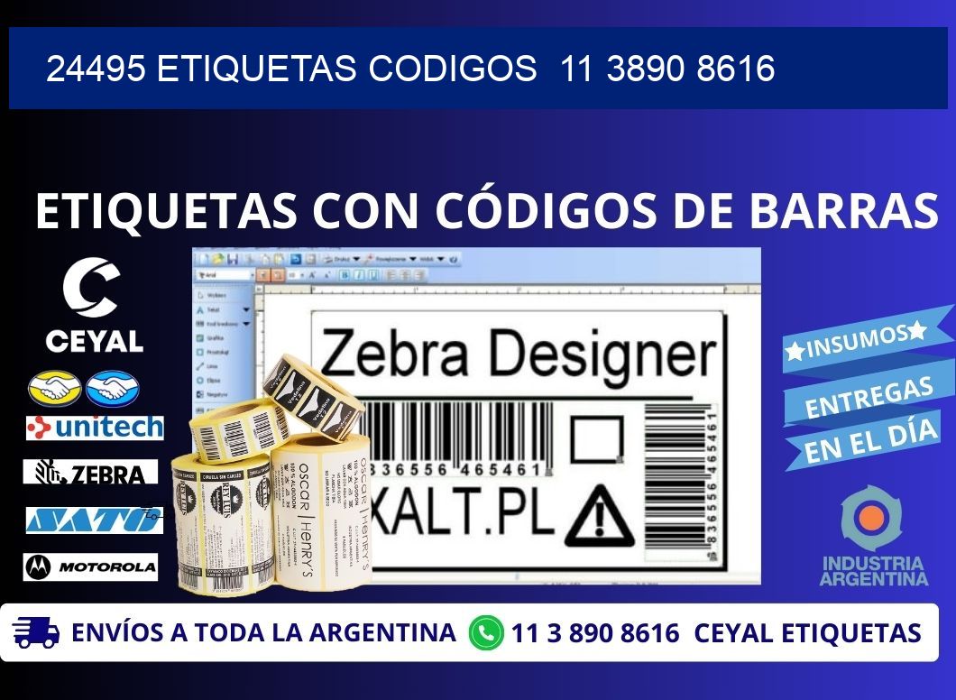 24495 ETIQUETAS CODIGOS  11 3890 8616