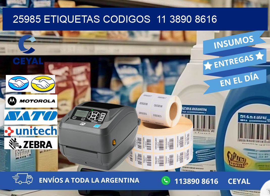 25985 ETIQUETAS CODIGOS  11 3890 8616