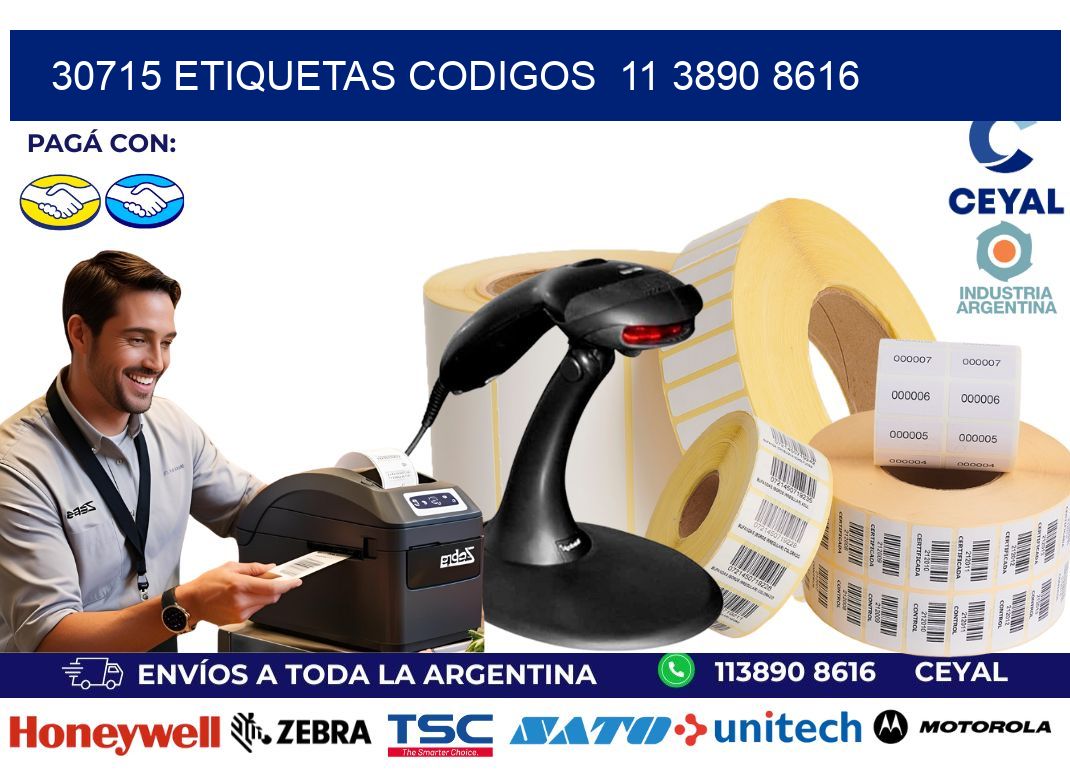 30715 ETIQUETAS CODIGOS  11 3890 8616