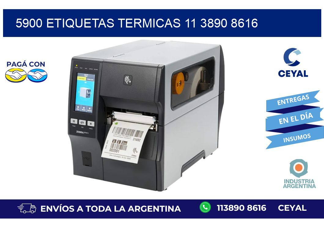 5900 ETIQUETAS TERMICAS 11 3890 8616