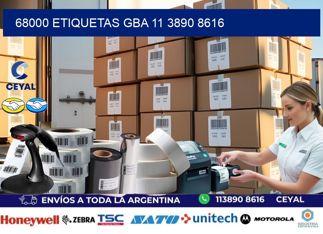 68000 ETIQUETAS GBA 11 3890 8616