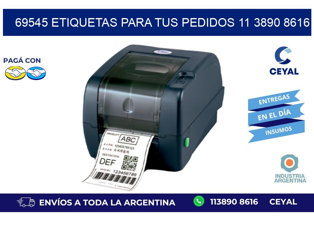 69545 ETIQUETAS PARA TUS PEDIDOS 11 3890 8616