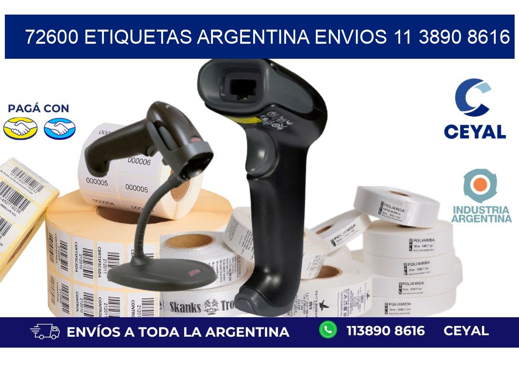 72600 ETIQUETAS ARGENTINA ENVIOS 11 3890 8616