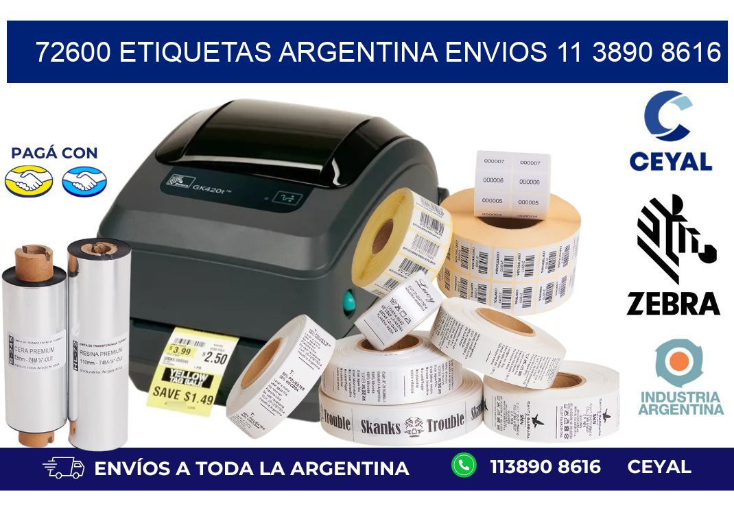 72600 ETIQUETAS ARGENTINA ENVIOS 11 3890 8616