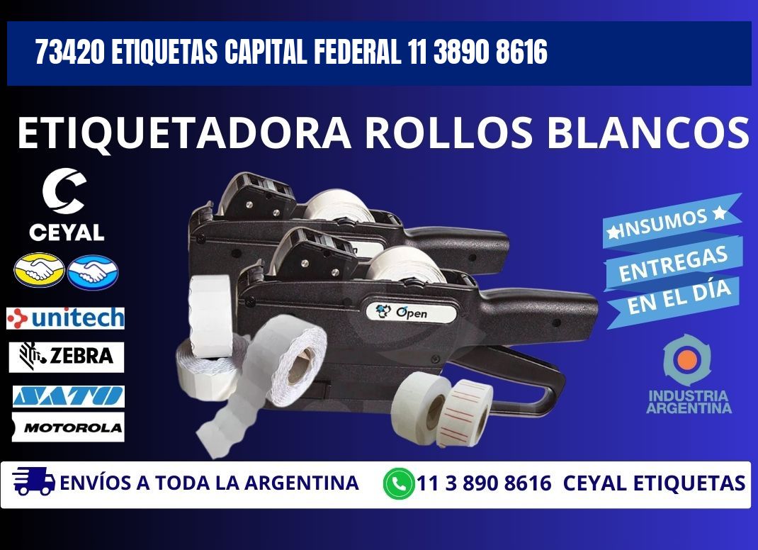 73420 ETIQUETAS CAPITAL FEDERAL 11 3890 8616