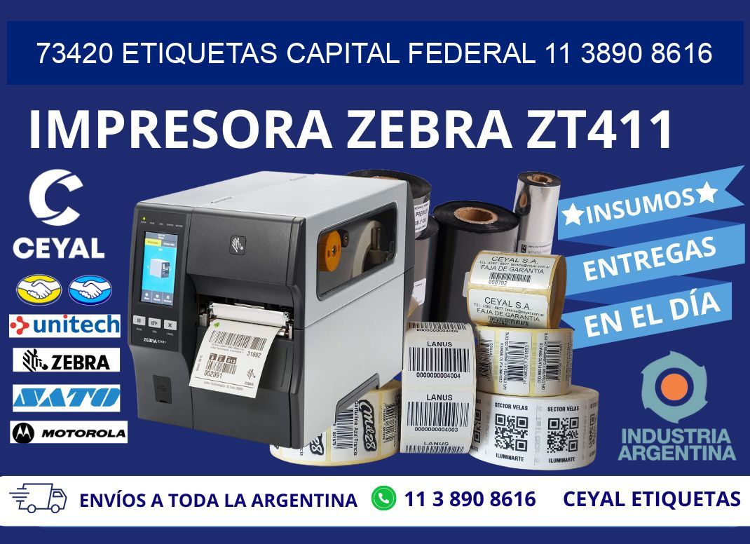 73420 ETIQUETAS CAPITAL FEDERAL 11 3890 8616