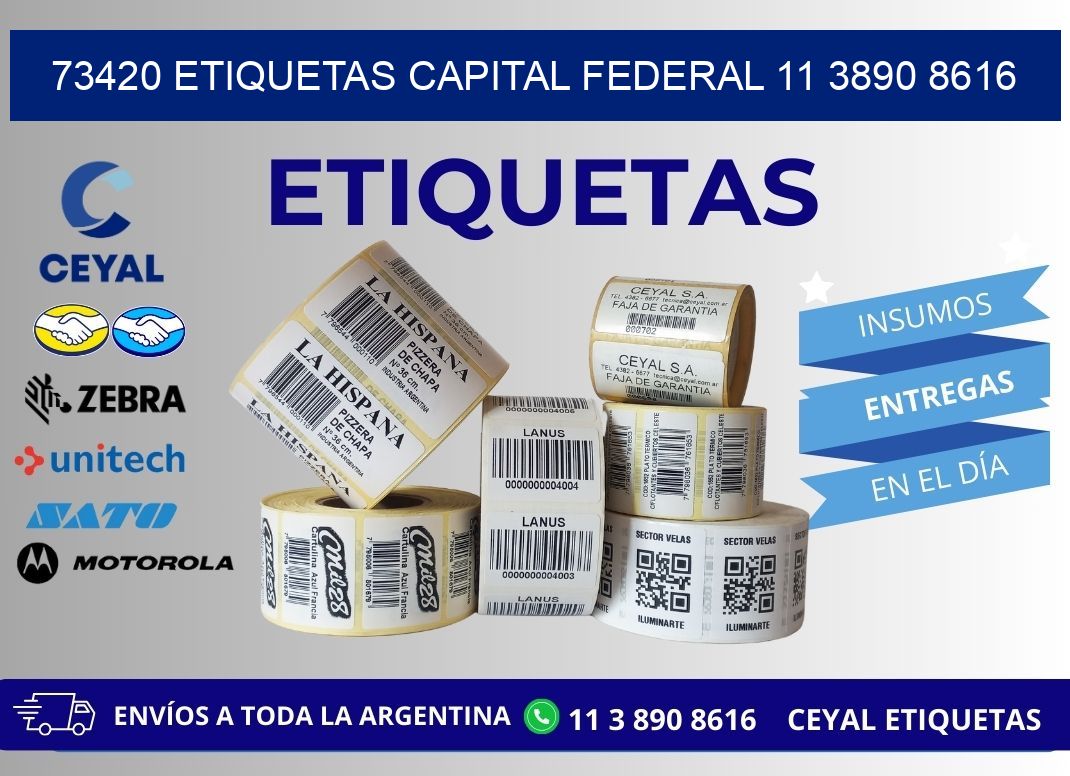 73420 ETIQUETAS CAPITAL FEDERAL 11 3890 8616