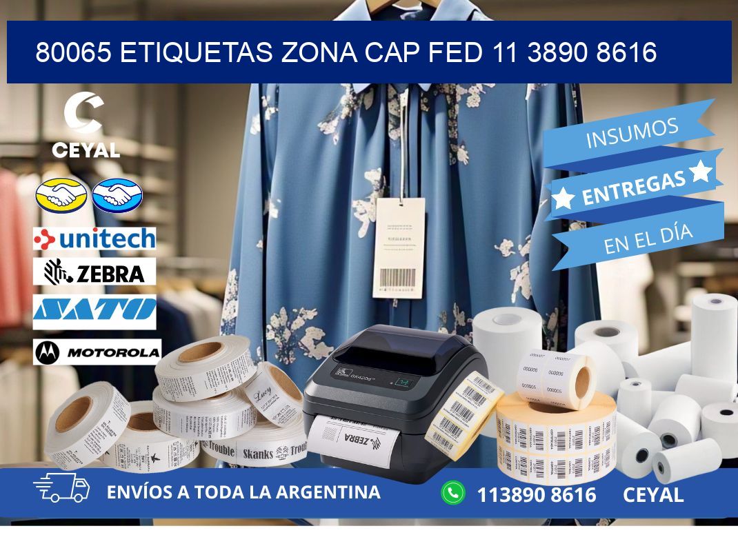 80065 ETIQUETAS ZONA CAP FED 11 3890 8616