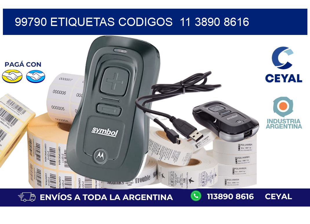 99790 ETIQUETAS CODIGOS 11 3890 8616