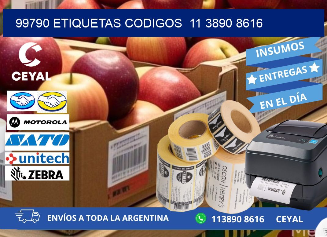 99790 ETIQUETAS CODIGOS 11 3890 8616