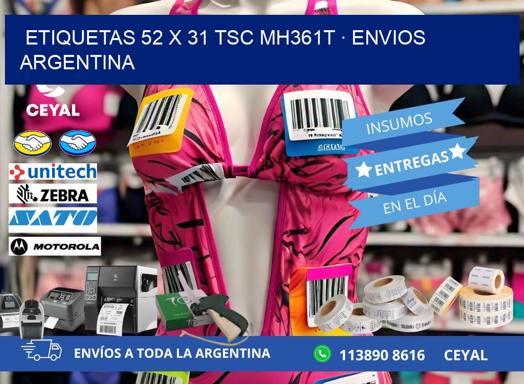 ETIQUETAS 52 x 31 TSC MH361T · ENVIOS ARGENTINA