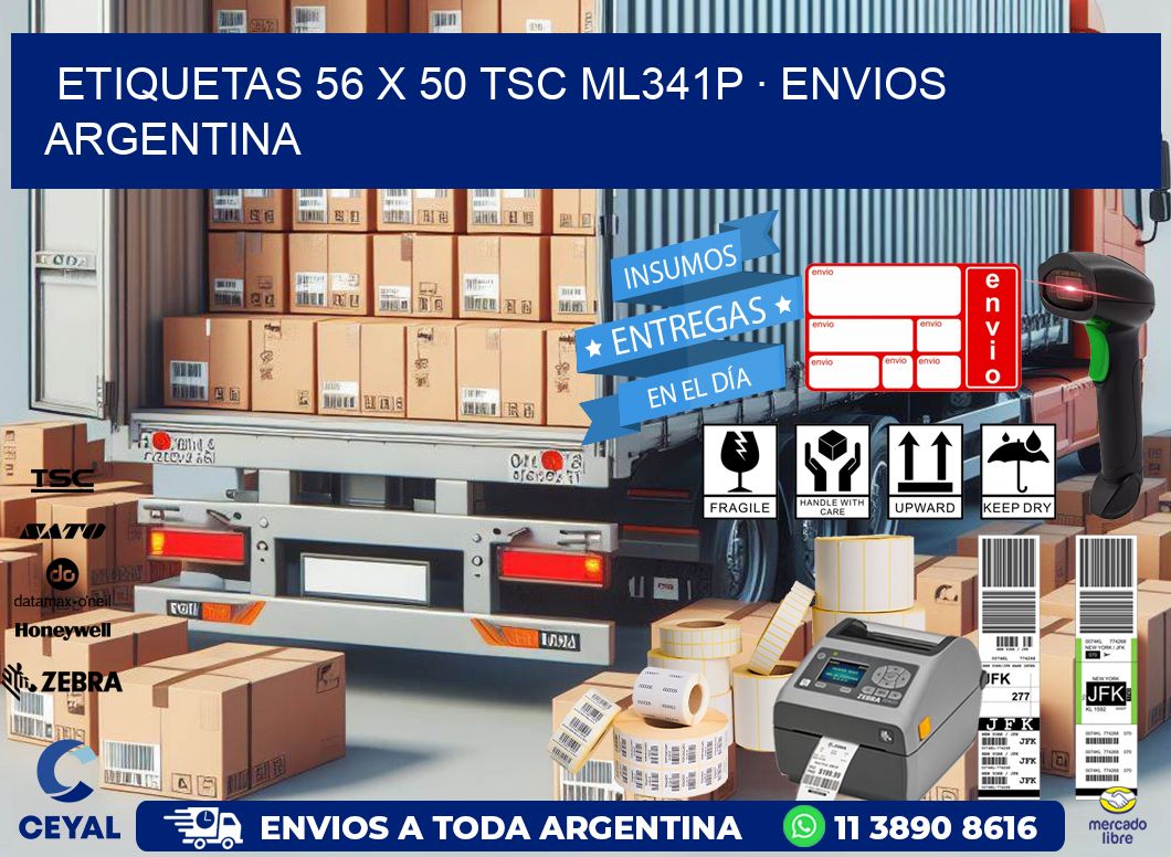ETIQUETAS 56 x 50 TSC ML341P · ENVIOS ARGENTINA