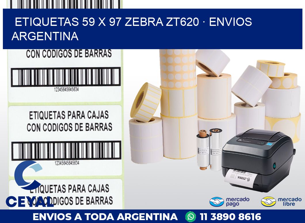 ETIQUETAS 59 x 97 ZEBRA ZT620 · ENVIOS ARGENTINA