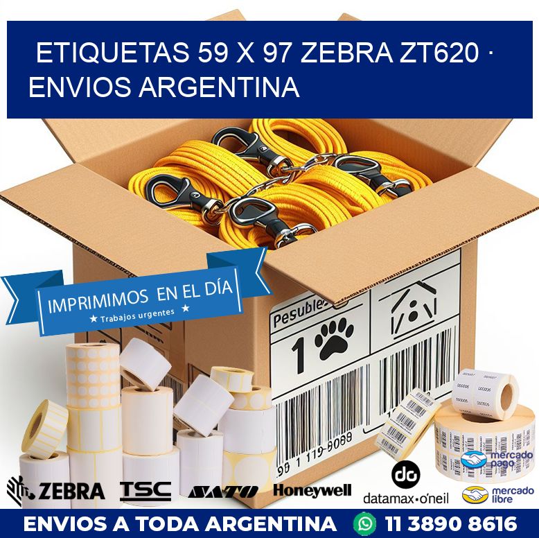 ETIQUETAS 59 x 97 ZEBRA ZT620 · ENVIOS ARGENTINA