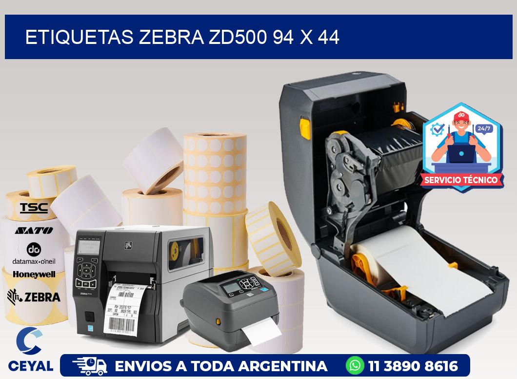 ETIQUETAS Zebra ZD500 94 x 44