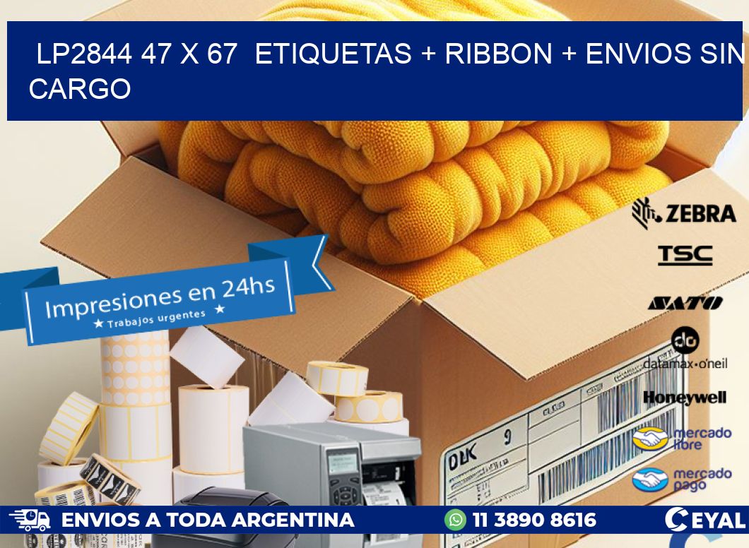 LP2844 47 x 67  etiquetas + ribbon + envios sin cargo