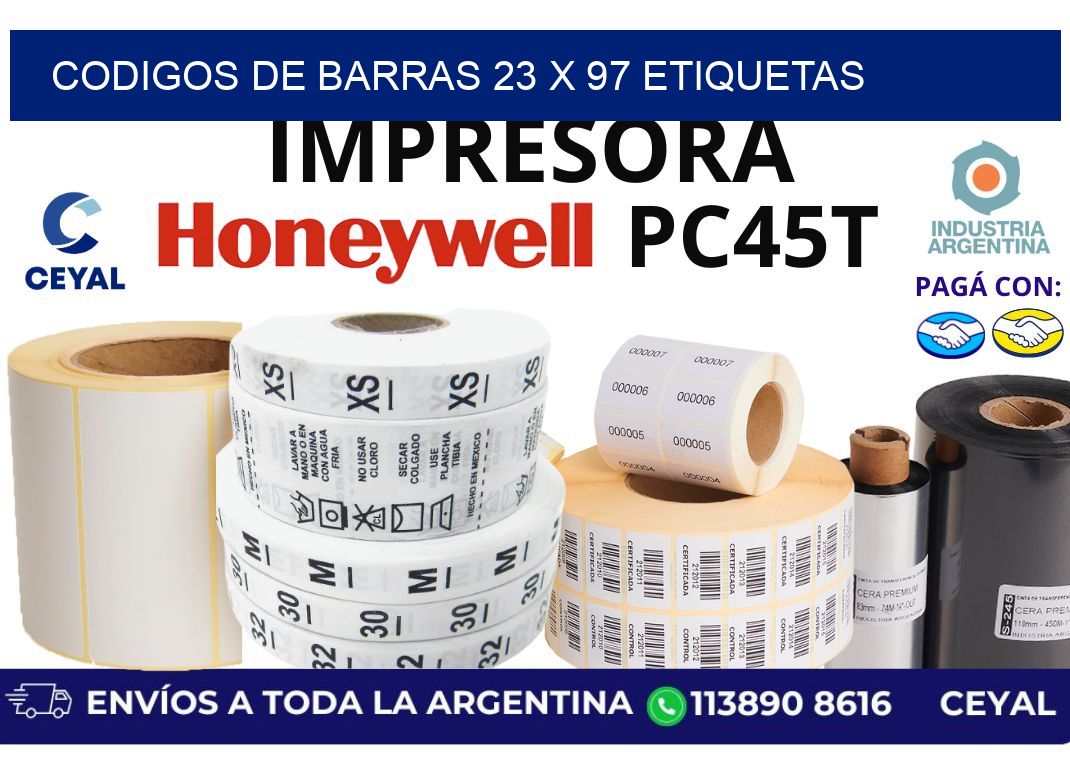 codigos de barras 23 x 97 etiquetas