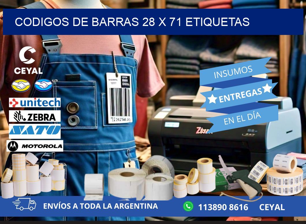 codigos de barras 28 x 71 etiquetas