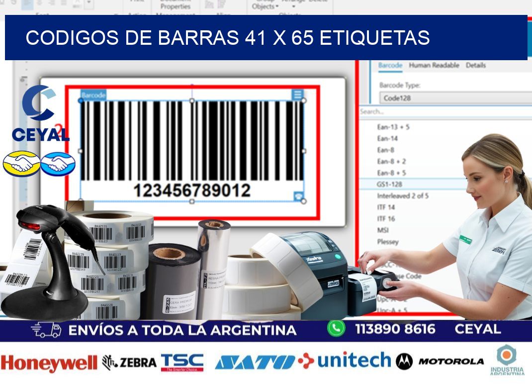 codigos de barras 41 x 65 etiquetas