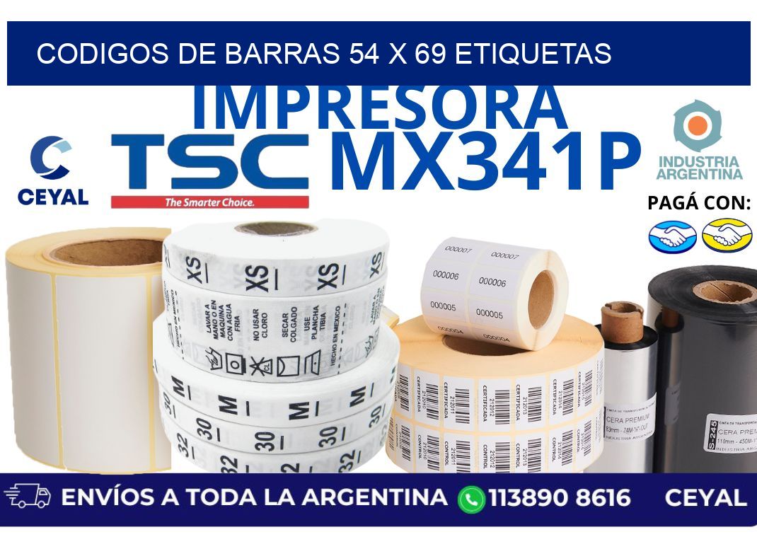 codigos de barras 54 x 69 etiquetas