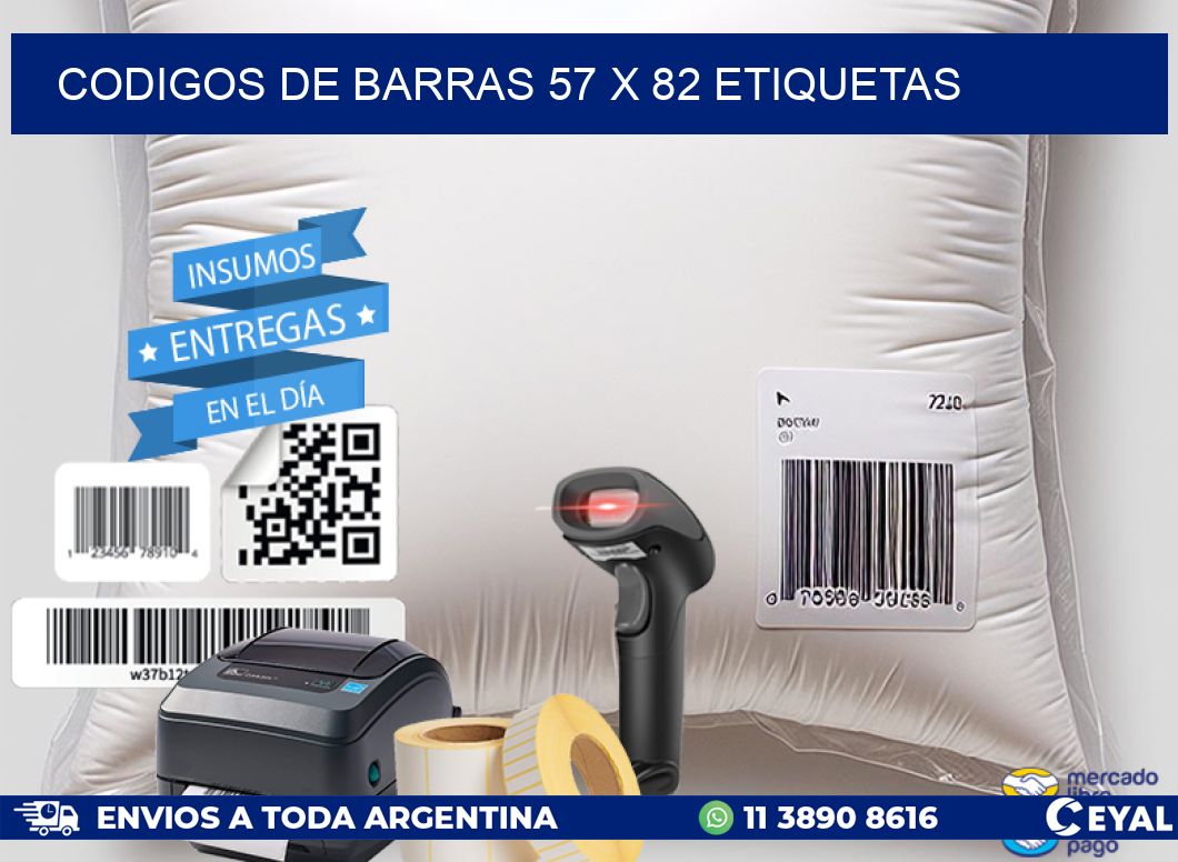 codigos de barras 57 x 82 etiquetas