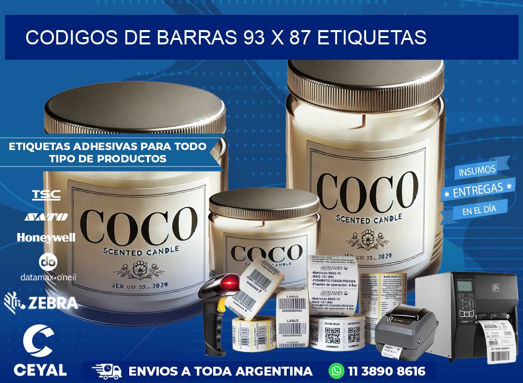 codigos de barras 93 x 87 etiquetas